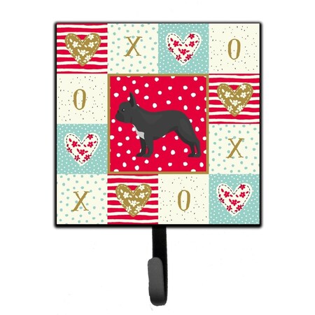 Carolines Treasures 4.25 x 1 x 7 in. French Bulldog No.1 Love Leash or Key Holder CK5835SH4